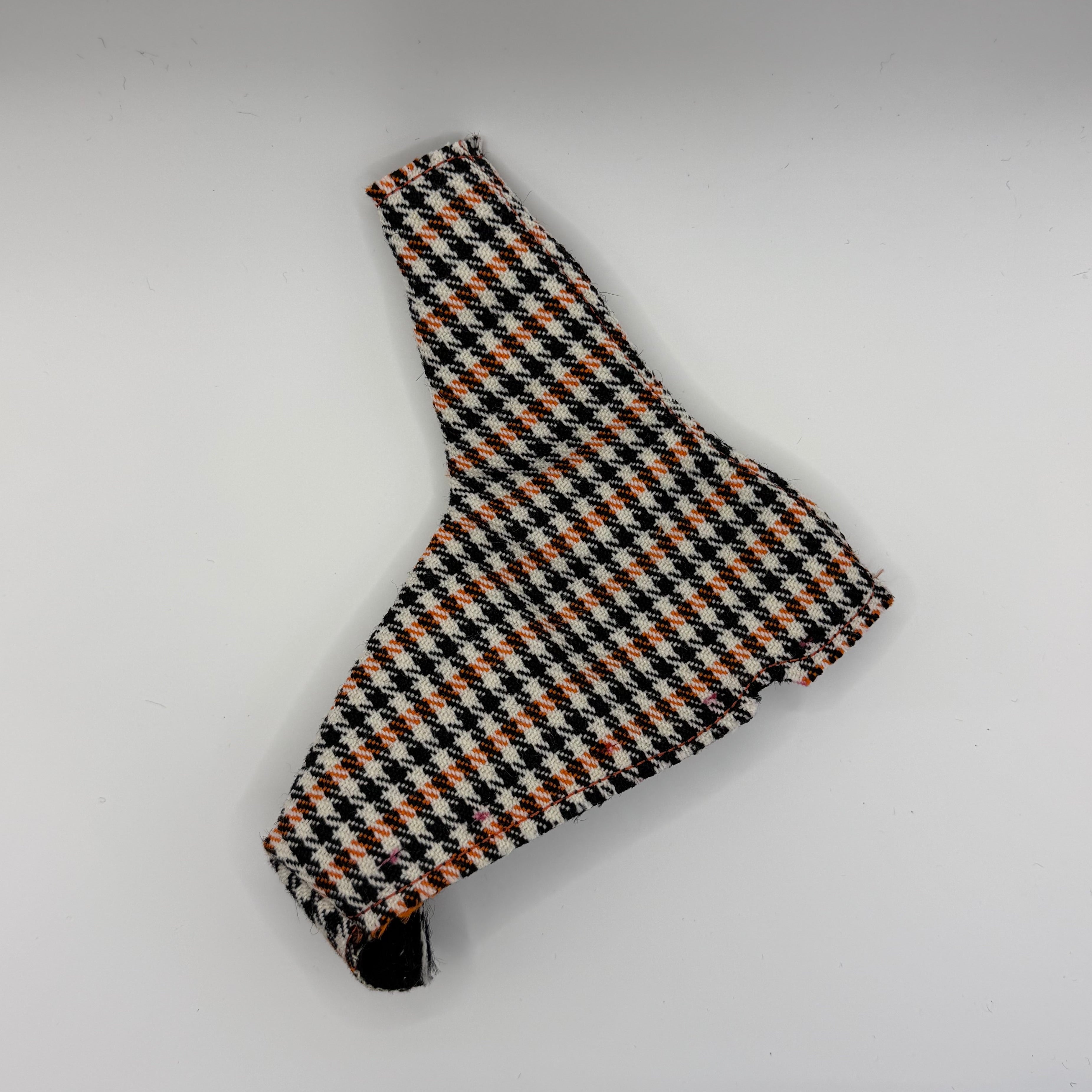 Orange, Black & White Pepita Shift Boot - $65