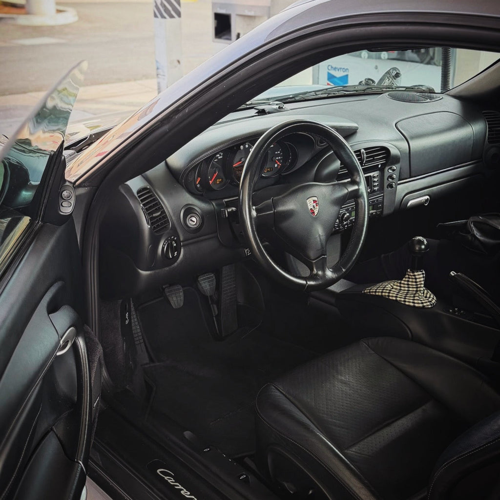 Beige, Black & White Pepita Shift Boot - $65