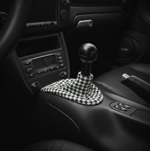 Black and White Pepita Shift Boot - $65