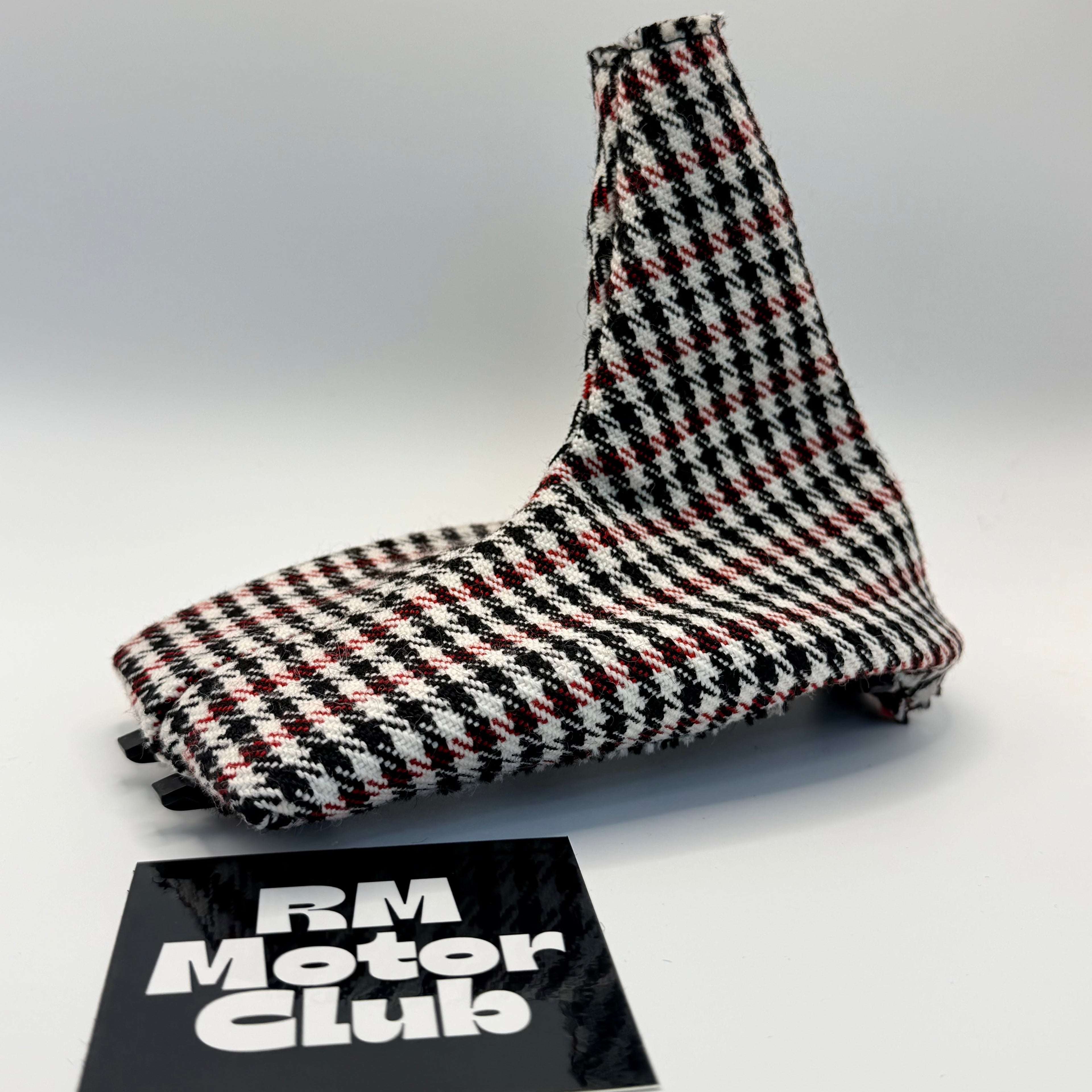Red, White & Black Pepita Shift Boot - $65