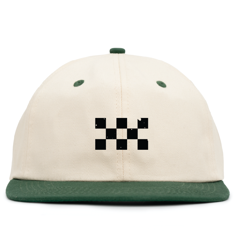 Relaxed Snapback - White / Green - $35