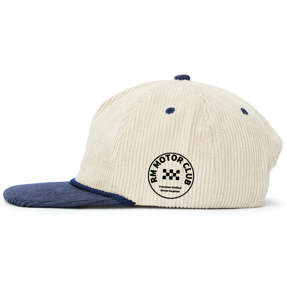 Corduroy Snapback - Off-White / Navy Blue - $35